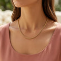 Lucca Rope Chain in Gold — 3mm stainless steel rope chain necklace