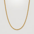 Lucca Rope Chain in Silver — 3mm stainless steel rope chain necklace